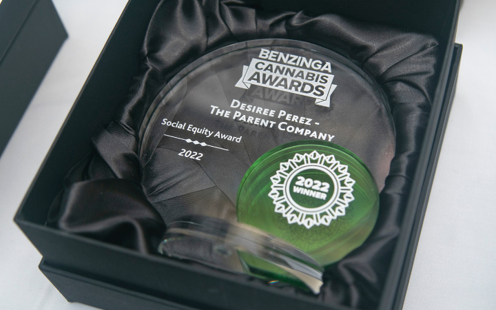 2022 Benzinga Cannabis Award - Social Equity Award goes to Desiree Perez from The Parent Company 